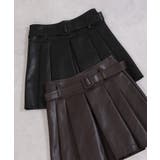 ベルト付 合成皮革 プリーツミニスカート インパン付 | Pumpkin  Port | 詳細画像21 