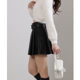 ベルト付 合成皮革 プリーツミニスカート インパン付 | Pumpkin  Port | 詳細画像7 