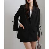 上下2点セット リボン付きテーラードジャケット+ミニスカパン セットアップ | Pumpkin  Port | 詳細画像4 