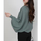 テレコリブニット ドルマンスリーブ カットソートップス | Pumpkin Port | 詳細画像10