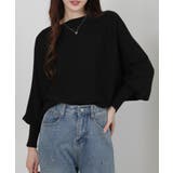 テレコリブニット ドルマンスリーブ カットソートップス | Pumpkin Port | 詳細画像13