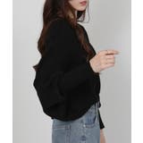 テレコリブニット ドルマンスリーブ カットソートップス | Pumpkin Port | 詳細画像17