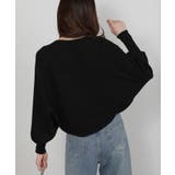 テレコリブニット ドルマンスリーブ カットソートップス | Pumpkin Port | 詳細画像18