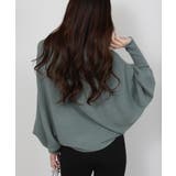 テレコリブニット ドルマンスリーブ カットソートップス | Pumpkin Port | 詳細画像9