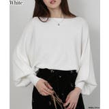 ホワイト | テレコリブニット ドルマンスリーブ カットソートップス | Pumpkin Port