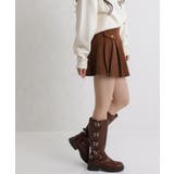 コーデュロイ サイドベルト付 プリーツミニスカート | Pumpkin  Port | 詳細画像6 