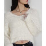 ロングシャギー ショート丈ニット トップス | Pumpkin  Port | 詳細画像2 