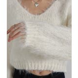 ロングシャギー ショート丈ニット トップス | Pumpkin  Port | 詳細画像30 