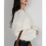 ロングシャギー ショート丈ニット トップス | Pumpkin  Port | 詳細画像4 