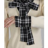 リブ×チェックプリーツ フェイクレイヤード リボン付きトップス（リボン取り外し可… | Pumpkin  Port | 詳細画像30 