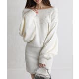 パール×ビジュー 付 ドルマン袖 ニットミニワンピース  | Pumpkin  Port | 詳細画像19 