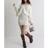 パール×ビジュー 付 ドルマン袖 ニットミニワンピース  | Pumpkin  Port | 詳細画像24 