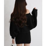 パール×ビジュー 付 ドルマン袖 ニットミニワンピース  | Pumpkin  Port | 詳細画像30 