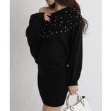 パール×ビジュー 付 ドルマン袖 ニットミニワンピース  | Pumpkin  Port | 詳細画像31 