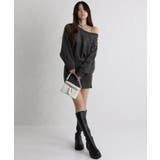 パール×ビジュー 付 ドルマン袖 ニットミニワンピース  | Pumpkin  Port | 詳細画像9 