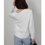 ワンポイント プレート付 裏起毛 アシメデザイン 長袖Tシャツ | Pumpkin  Port | 詳細画像15 