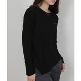 ワンポイント プレート付 裏起毛 アシメデザイン 長袖Tシャツ | Pumpkin  Port | 詳細画像5 