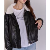 裏地フェイクファー 合成皮革 ブルゾン | Pumpkin  Port | 詳細画像1 