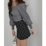 バイアス チェック 台形型 ミニスカート インパン付 | Pumpkin  Port | 詳細画像24 