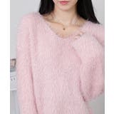 ラメ シャギー Vネック 長袖ニット トップス | Pumpkin Port | 詳細画像10