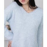 ラメ シャギー Vネック 長袖ニット トップス | Pumpkin Port | 詳細画像19