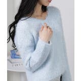 ラメ シャギー Vネック 長袖ニット トップス | Pumpkin Port | 詳細画像21