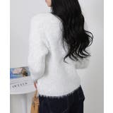 ラメ シャギー Vネック 長袖ニット トップス | Pumpkin Port | 詳細画像7