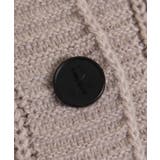 ケーブルニット デニム使い ビッグボタン ロングカーデ | Pumpkin  Port | 詳細画像25 