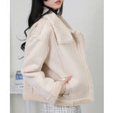 Wベルト フェイクファームートンコート ブルゾン | Pumpkin  Port | 詳細画像14 