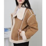 Wベルト フェイクファームートンコート ブルゾン | Pumpkin  Port | 詳細画像9 