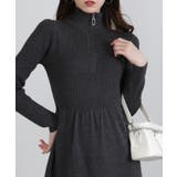 リングジップ ハーフジップ ニットワンピース | Pumpkin  Port | 詳細画像2 