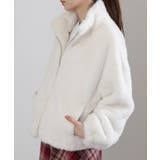 フェイクファー スタンドカラー ジップアップ ポケ付きブルゾン | Pumpkin  Port | 詳細画像12 