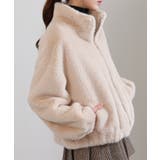 フェイクファー スタンドカラー ジップアップ ポケ付きブルゾン | Pumpkin  Port | 詳細画像18 