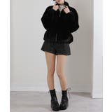 フェイクファー スタンドカラー ジップアップ ポケ付きブルゾン | Pumpkin  Port | 詳細画像25 