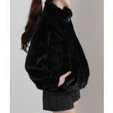 フェイクファー スタンドカラー ジップアップ ポケ付きブルゾン | Pumpkin  Port | 詳細画像28 