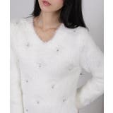 シャギーニット ビジュー付き プルオーバーニットトップス | Pumpkin Port | 詳細画像2