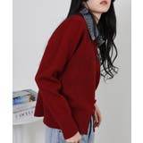 デニム使い Wジップ 襟付きカーディガン | Pumpkin Port | 詳細画像13