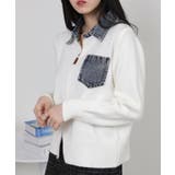 デニム使い Wジップ 襟付きカーディガン | Pumpkin Port | 詳細画像18