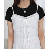 コットン風レース ティアードキャミミニワンピース | Pumpkin  Port | 詳細画像12 