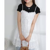 コットン風レース ティアードキャミミニワンピース | Pumpkin  Port | 詳細画像3 