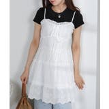 コットン風レース ティアードキャミミニワンピース | Pumpkin  Port | 詳細画像4 