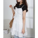 コットン風レース ティアードキャミミニワンピース | Pumpkin  Port | 詳細画像7 