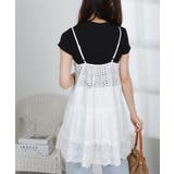 コットン風レース ティアードキャミミニワンピース | Pumpkin  Port | 詳細画像9 