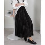 サテン プリーツロングスカート | Pumpkin  Port | 詳細画像24 