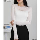 オフホワイト | シアーパワーネット トップスカットソー | Pumpkin  Port