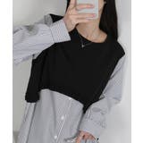 フリルベスト フェイクレイヤード BIGサイズシャツ | Pumpkin  Port | 詳細画像2 