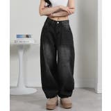 ロゴペイント デニムワイドルーズパンツ | Pumpkin  Port | 詳細画像12 