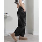 ロゴペイント デニムワイドルーズパンツ | Pumpkin  Port | 詳細画像14 