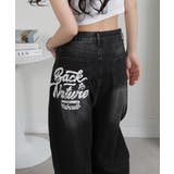 ロゴペイント デニムワイドルーズパンツ | Pumpkin  Port | 詳細画像17 