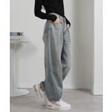 ロゴペイント デニムワイドルーズパンツ | Pumpkin  Port | 詳細画像4 